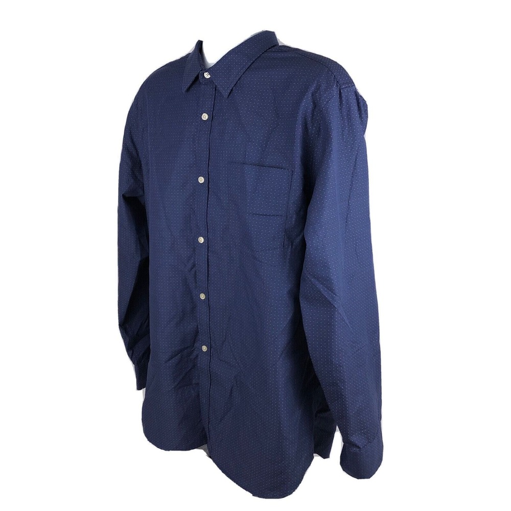 Banana Republic Men's Non Iron Slim Fit Button Up Shirt XXL Textured Dot Pattern - Picture 2 of 8